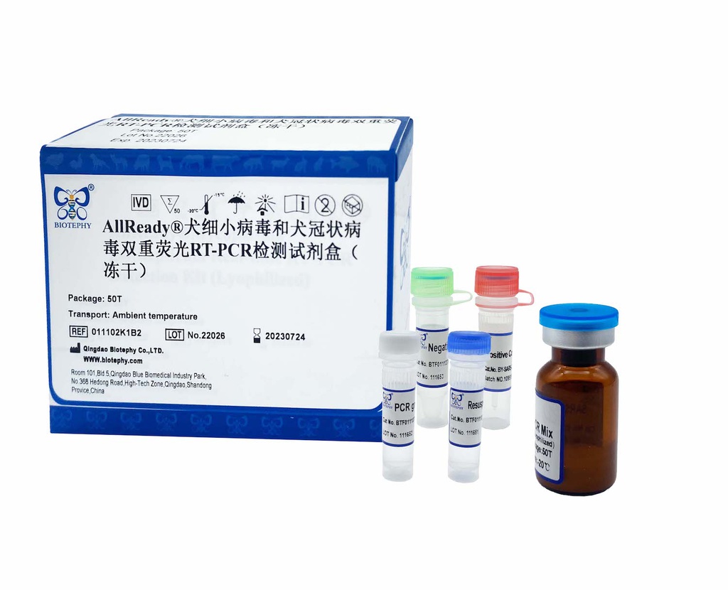 AllReady®犬细小病毒和犬冠状病毒双重荧光RT-PCR检测试剂盒（冻干）