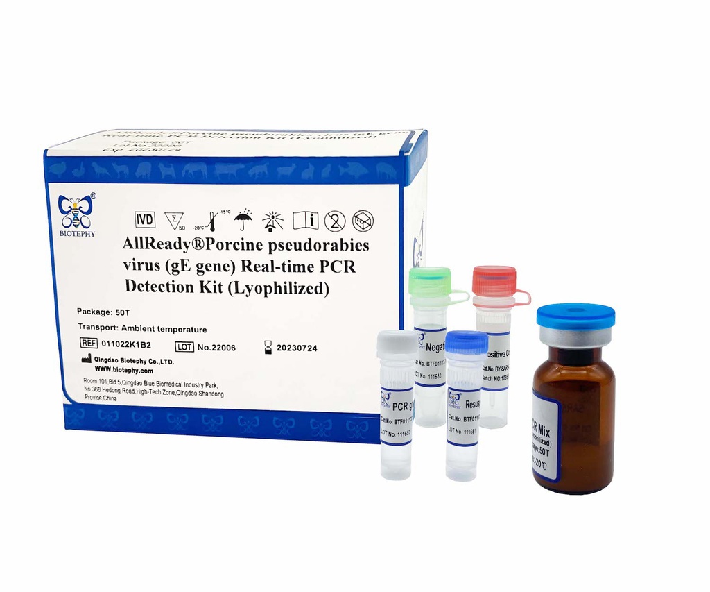 AllReady®Pseudorabies Virus (wild strains/gE-deleted strains) Duplex Real-time PCR Detection Kit (Lyophilized)
